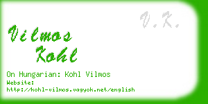 vilmos kohl business card